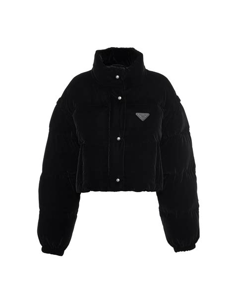 prada velvet cropped jacket|Prada Velvet Cropped Down Jacket .